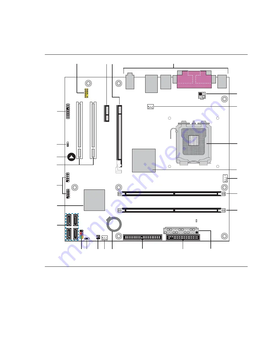 Intel BLKD946GZISSL - CONROE LGA775 1066 800FSB DR2 A/V Lan SATA mATX 10Pack ACTIVE Motherboard Technical Product Specification Download Page 12