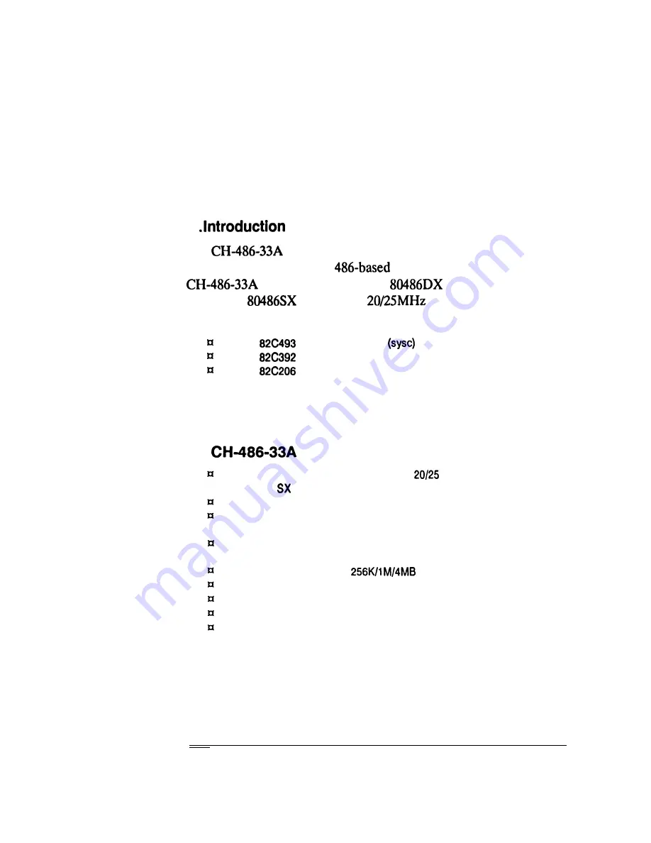 Intel CH-486-33A User Manual Download Page 4