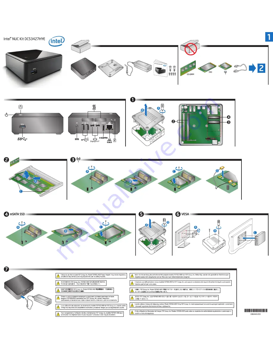 Intel DC53427HYE Quick Installation Manual Download Page 1