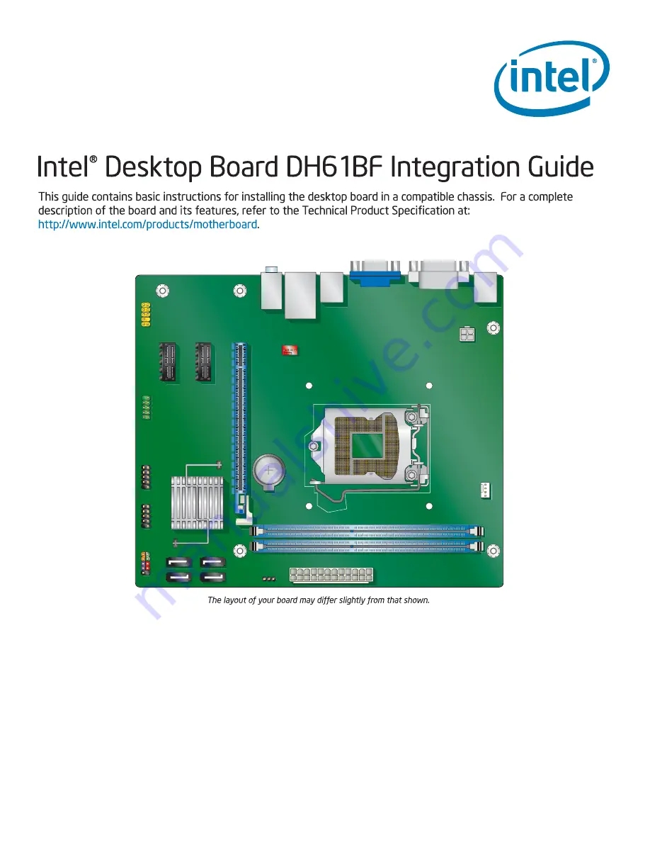 Intel DH61BF Скачать руководство пользователя страница 1