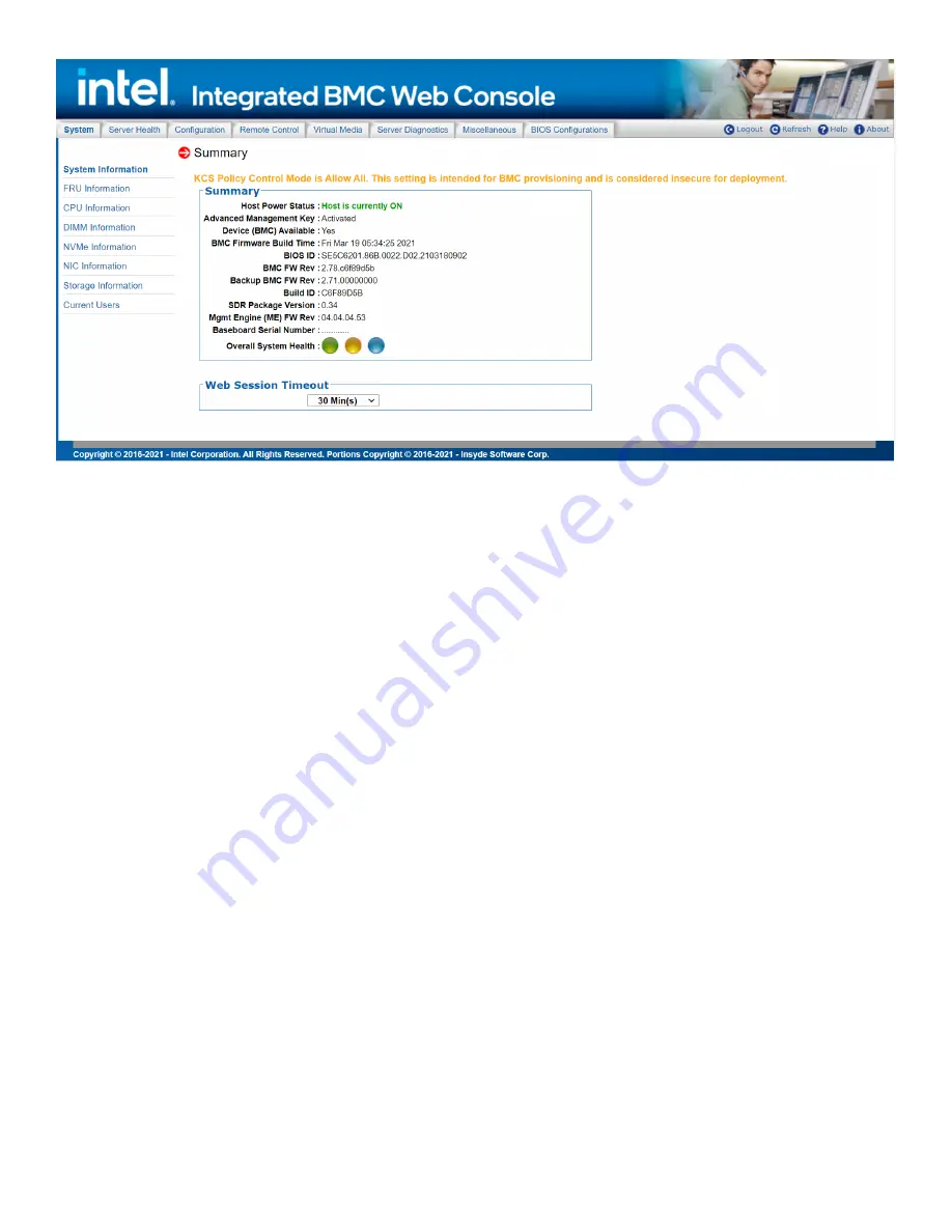 Intel M50CYP2SB Series Technical Specification Download Page 56