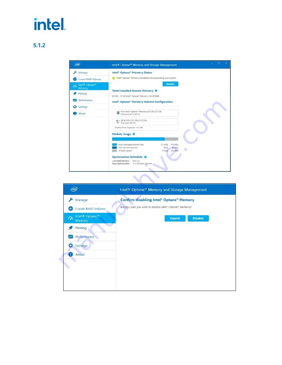 Intel Optane M Series Installation And User Manual Download Page 18