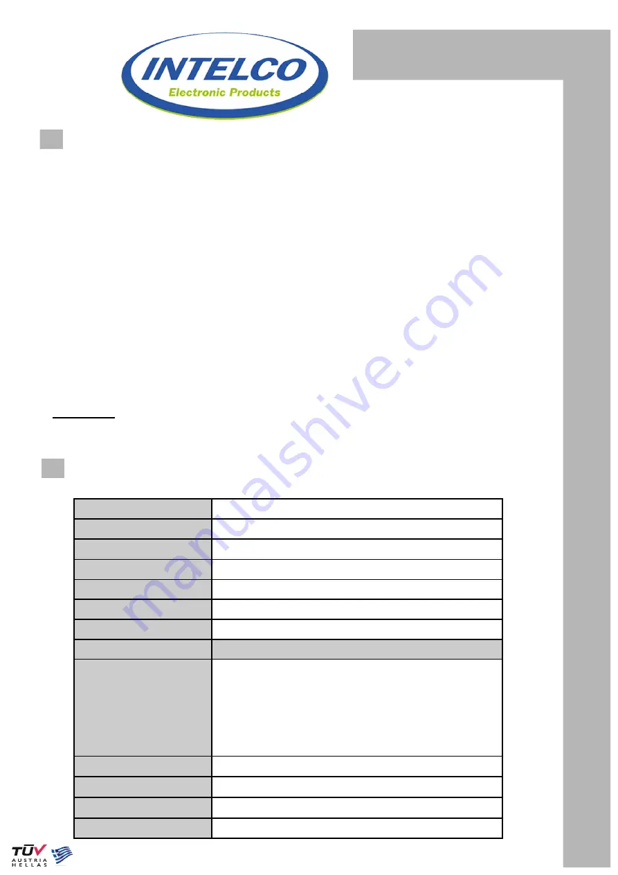 INTELCO INTD0909 Скачать руководство пользователя страница 2