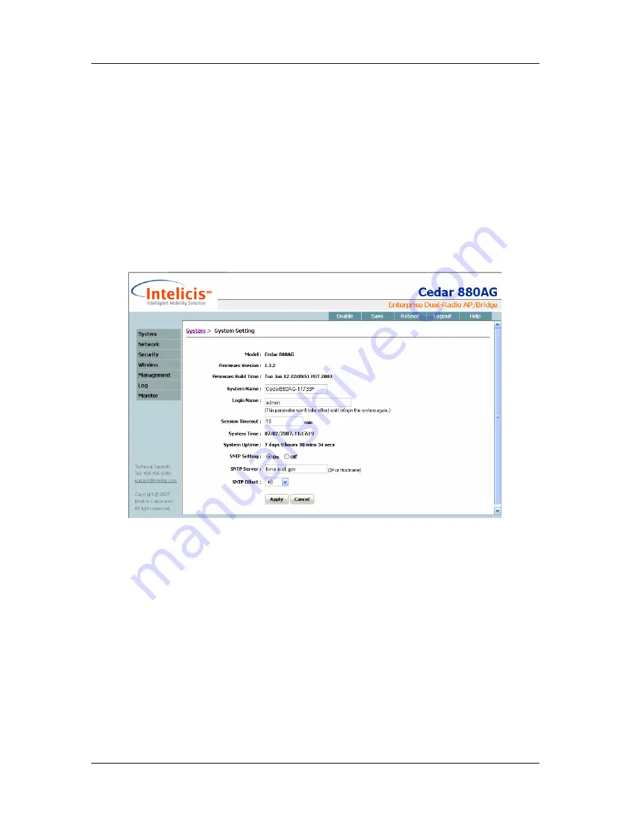 Intelicis Cedar 880AG User Manual Download Page 22