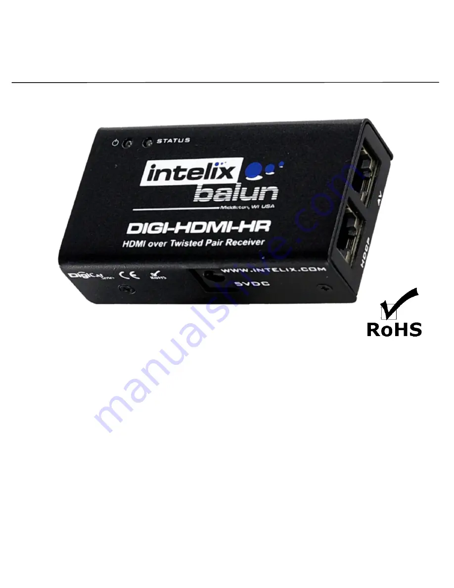 Intelix DIGI-HDMI-HR-R Скачать руководство пользователя страница 1