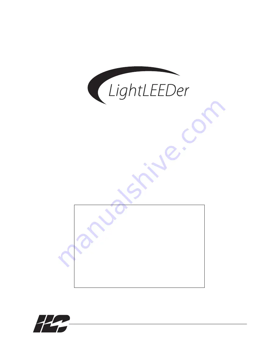 Intelligent Lighting Controls, Inc. LightLEEDer Скачать руководство пользователя страница 2