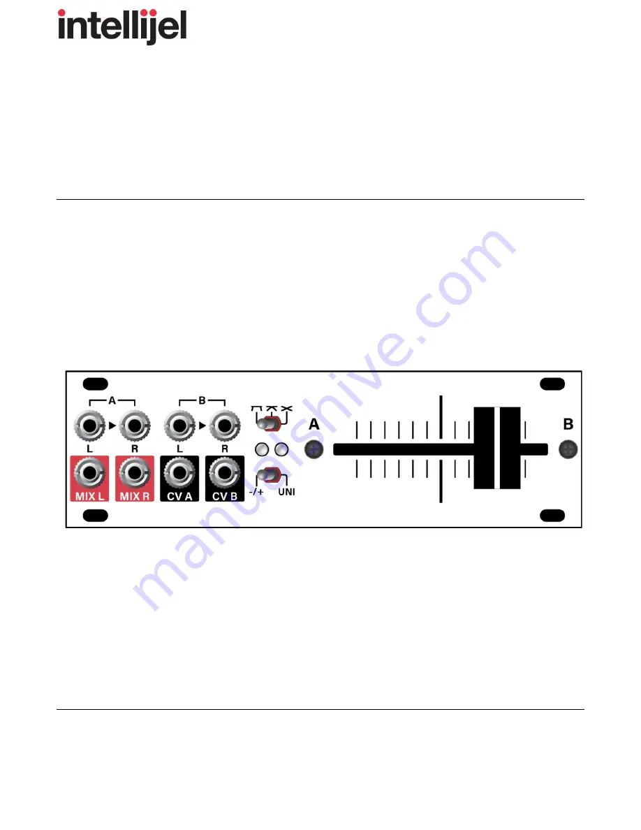 Intellijel XFADE 1U Скачать руководство пользователя страница 1