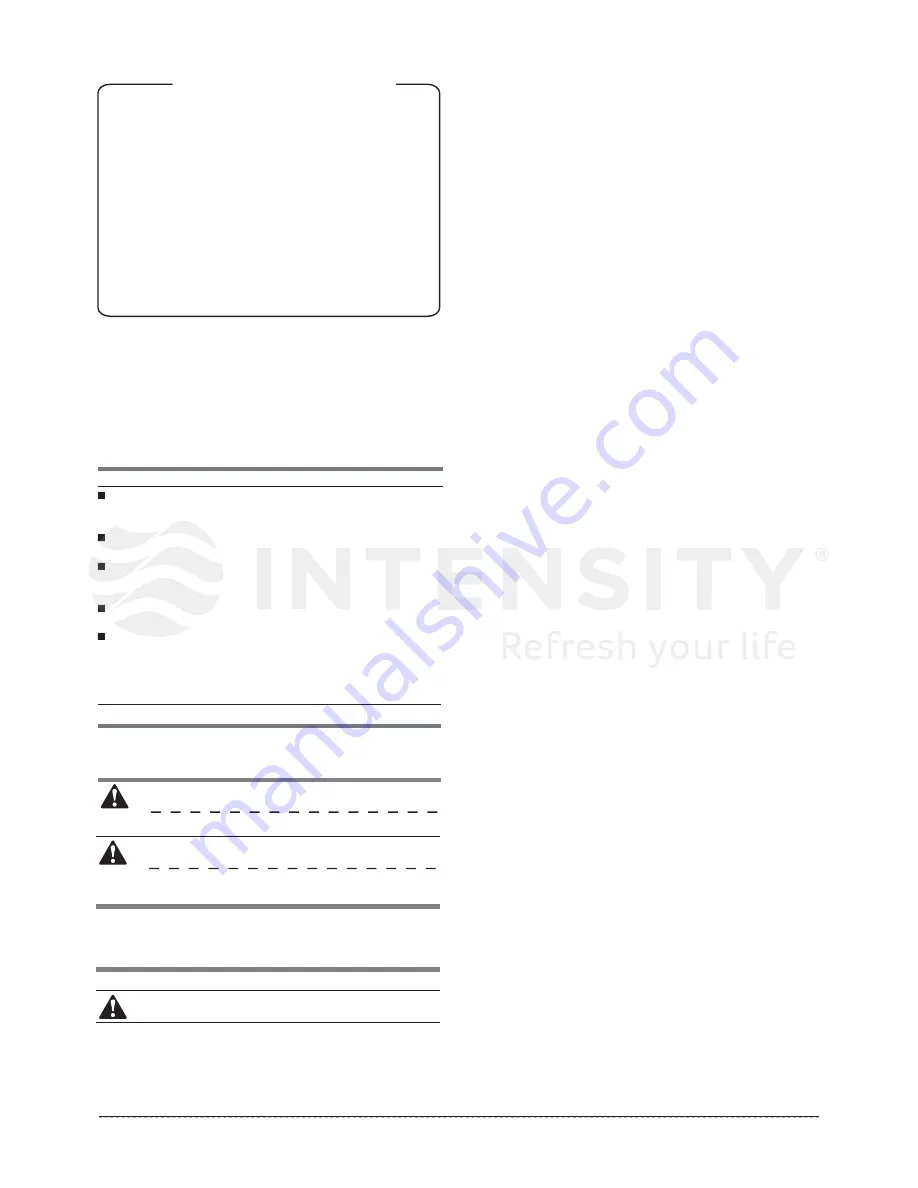 intensity IFCH306KF-1 Owners & Installation Manual Download Page 2