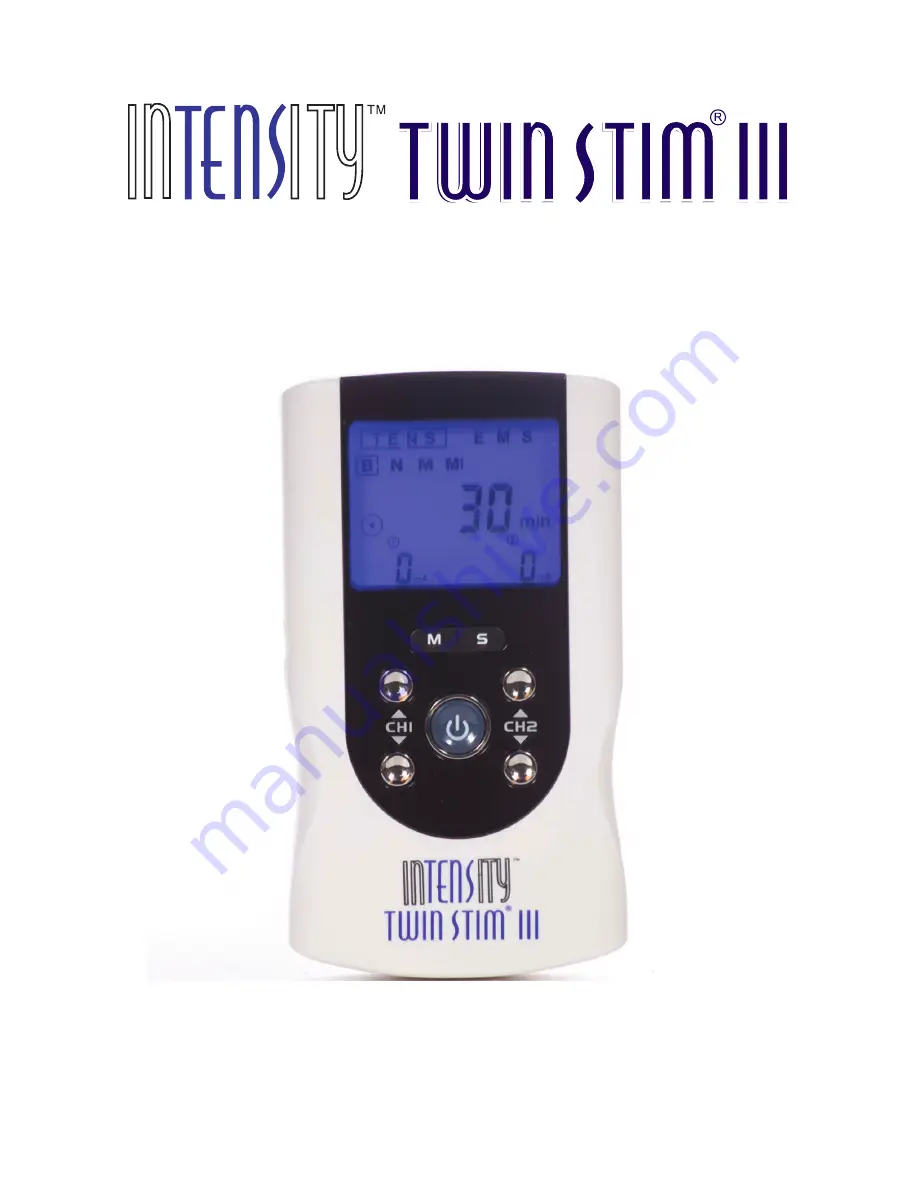 intensity TWIN STIM III Instruction Manual Download Page 1