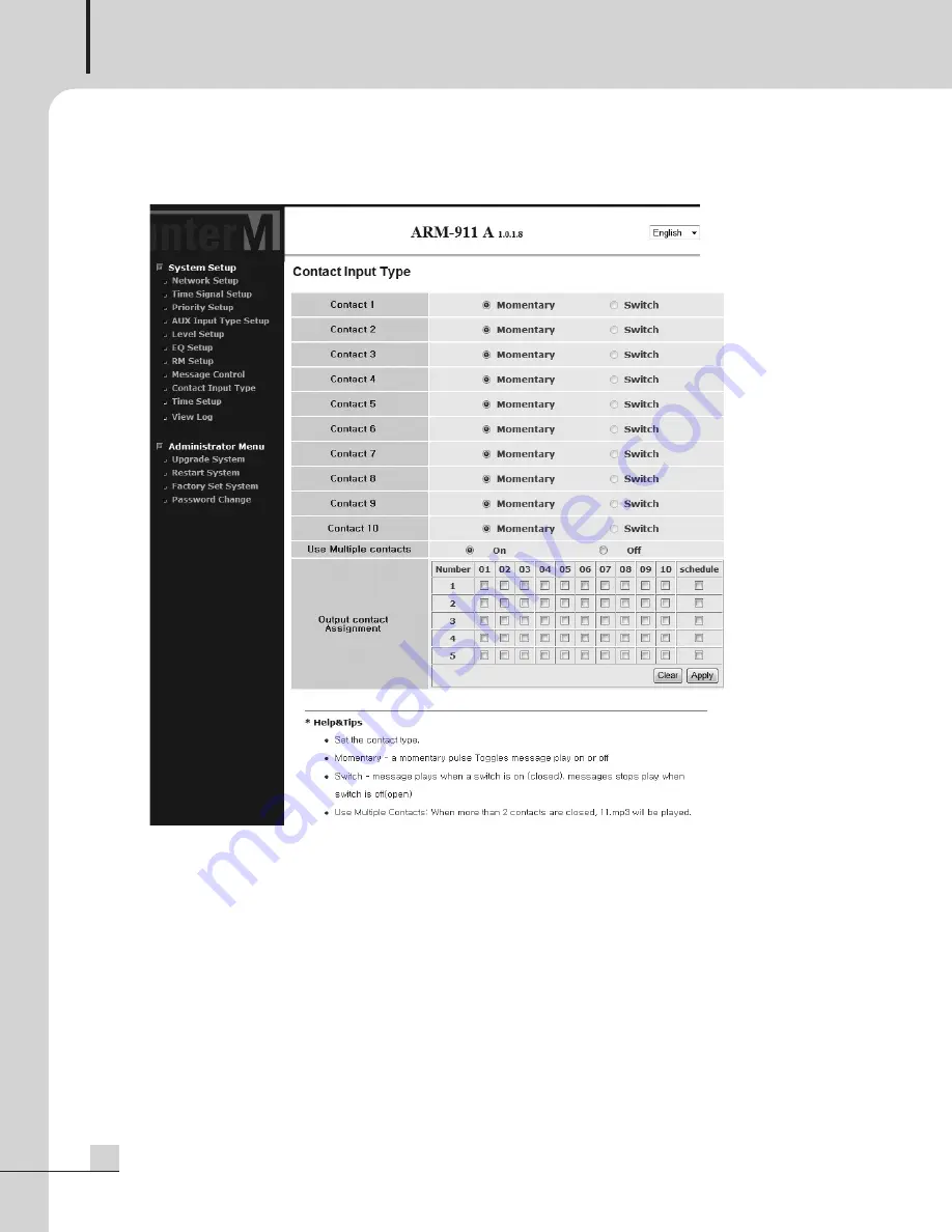 Inter-m ARM-911A Operation Manual Download Page 22