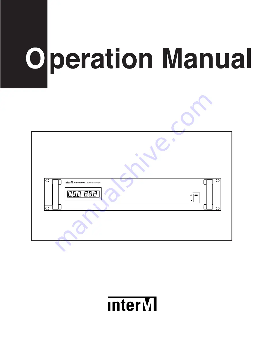 Inter-m PB-9207A Operation Manual Download Page 1