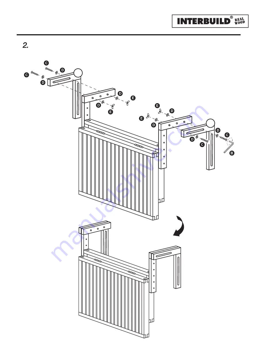 Interbuild Stockholm Balcony Table foldable Assembly Instructions Download Page 2