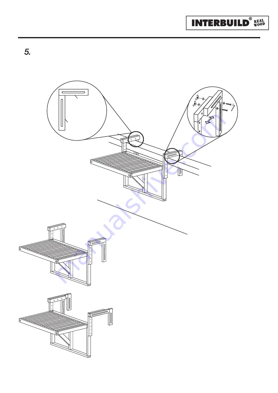 Interbuild Stockholm Balcony Table foldable Скачать руководство пользователя страница 4