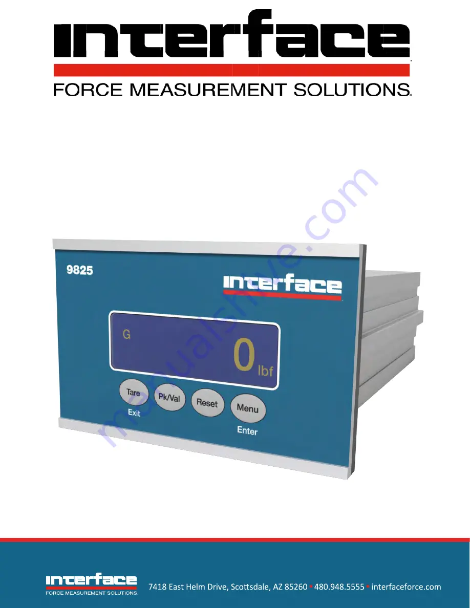 Interface 9825 Installation & User Manual Download Page 1