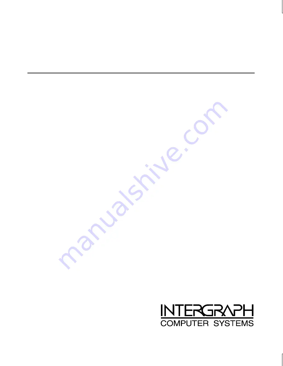 Intergraph InterServe 75 Start Here Manual Download Page 1