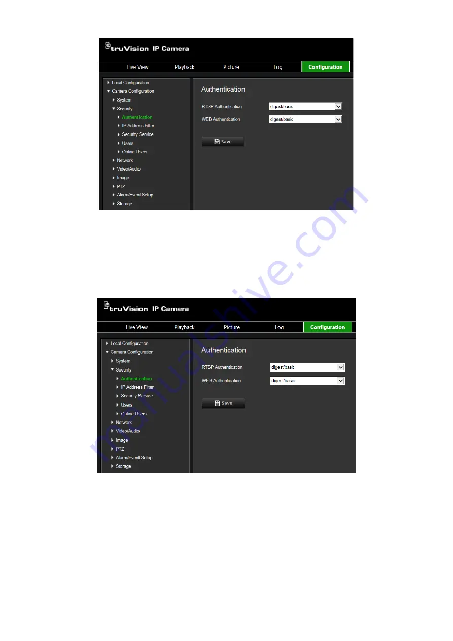 Interlogix TruVision TVP-5104 Configuration Manual Download Page 66