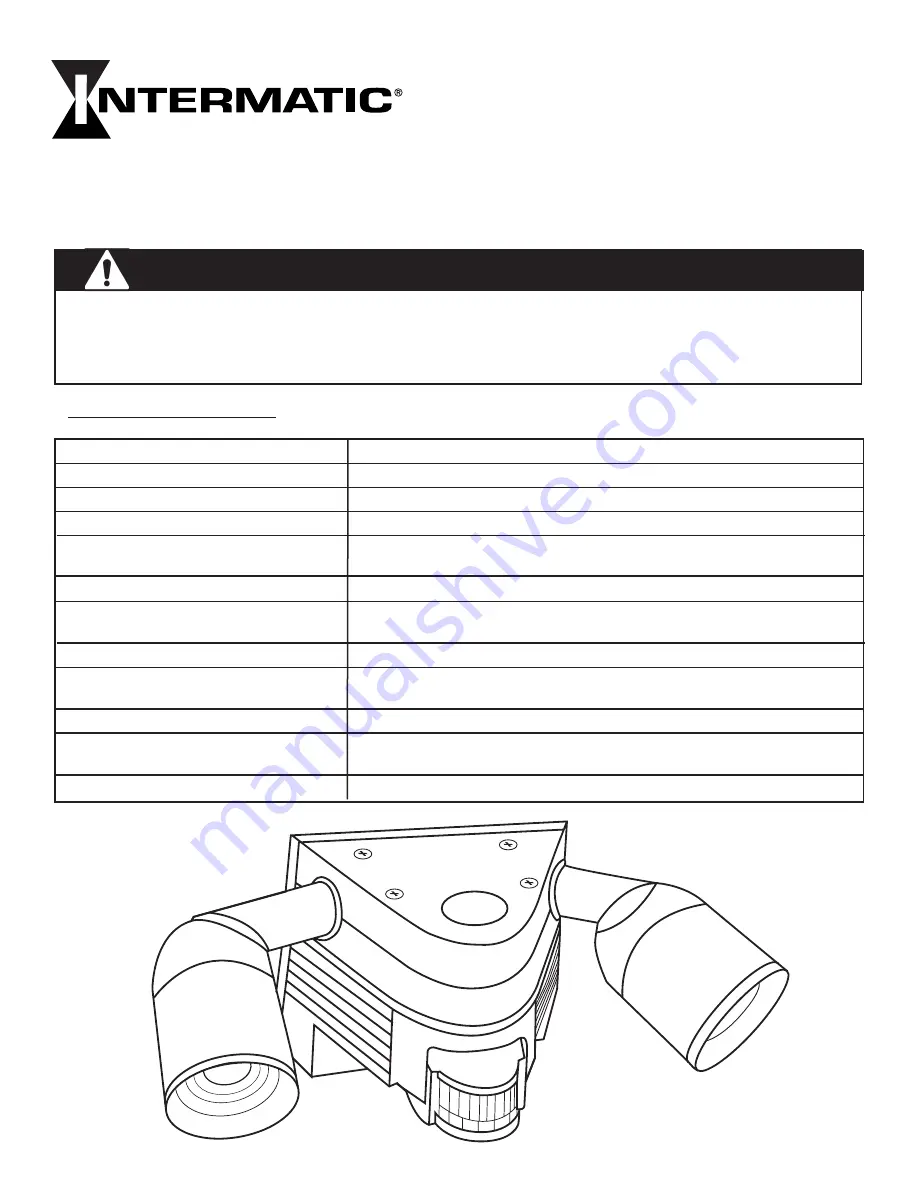 Intermatic FL300MSW Instruction Manual Download Page 1