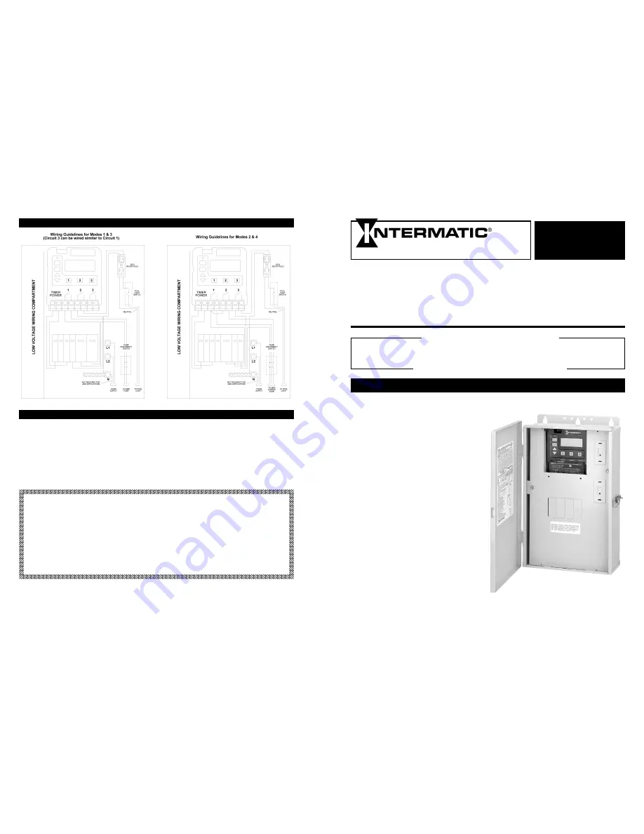 Intermatic PE20000 Series Installation, Operation & Service Manual Download Page 1