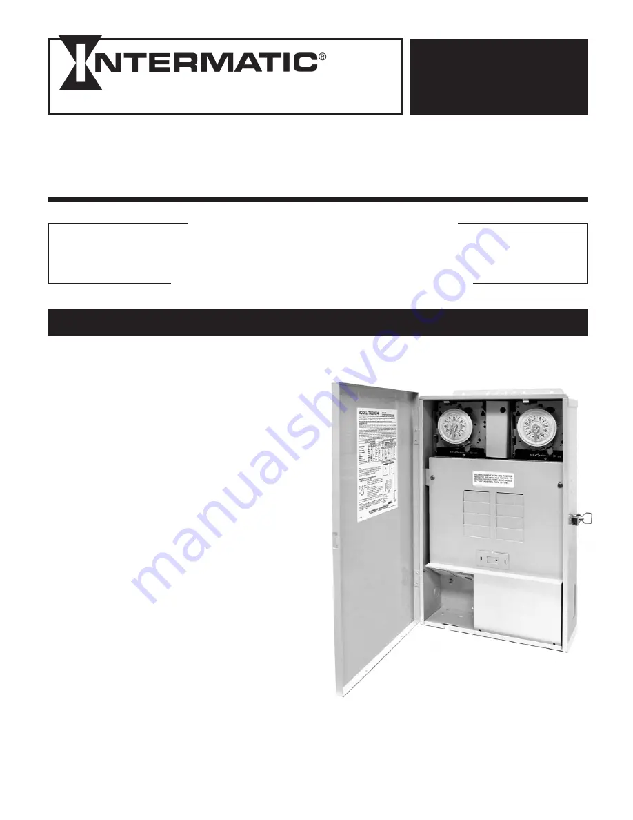 Intermatic T40000R4 Installation, Operation & Service Manual Download Page 1