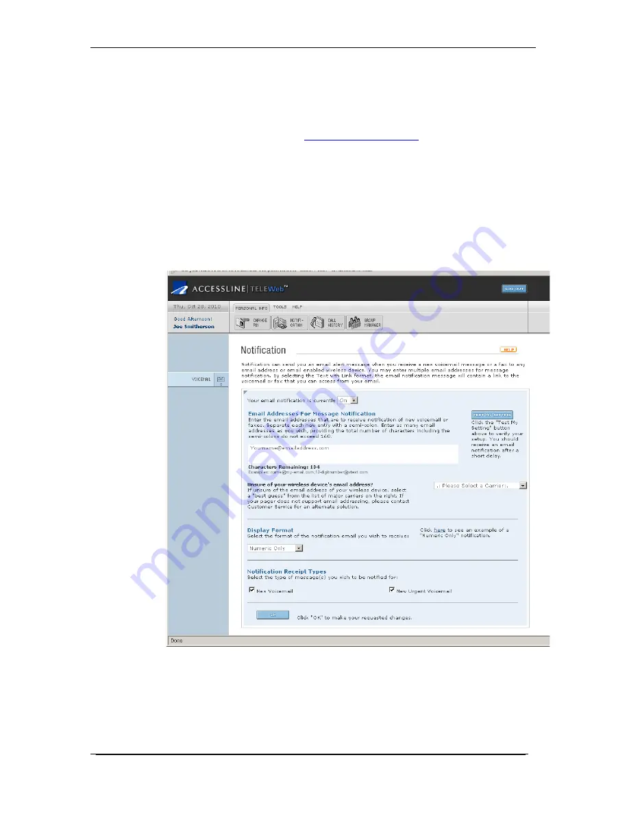 Intermedia Vertical 2-Line Desk Phone Owner'S Manual Download Page 40