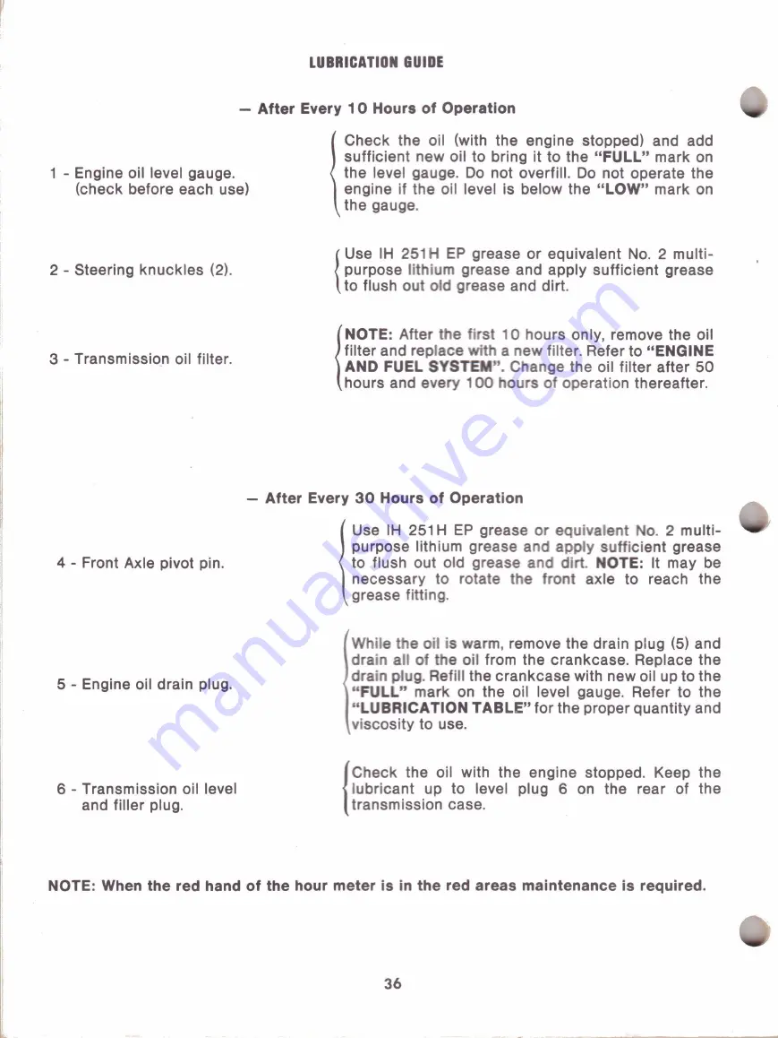 International Harvester Company Cub Cadet 682 Operator'S Manual Download Page 39