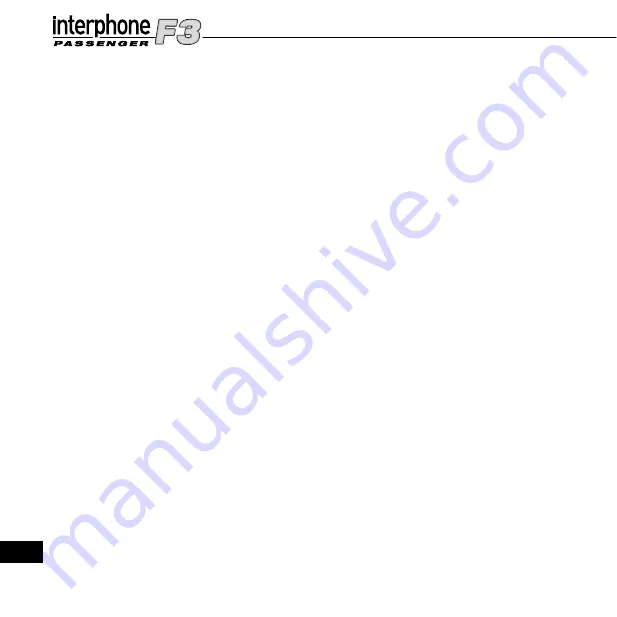 Interphone PASSENGER F3 Instruction Manual Download Page 72