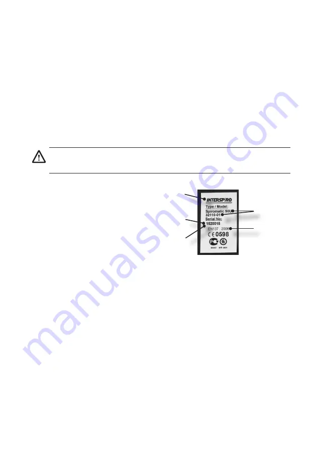 INTERSPIRO SPIROMATIC 90U S-MASK User Manual Download Page 9