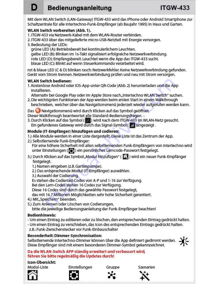 INTERTECHNO ITGW-433 Operating Instructions Manual Download Page 2