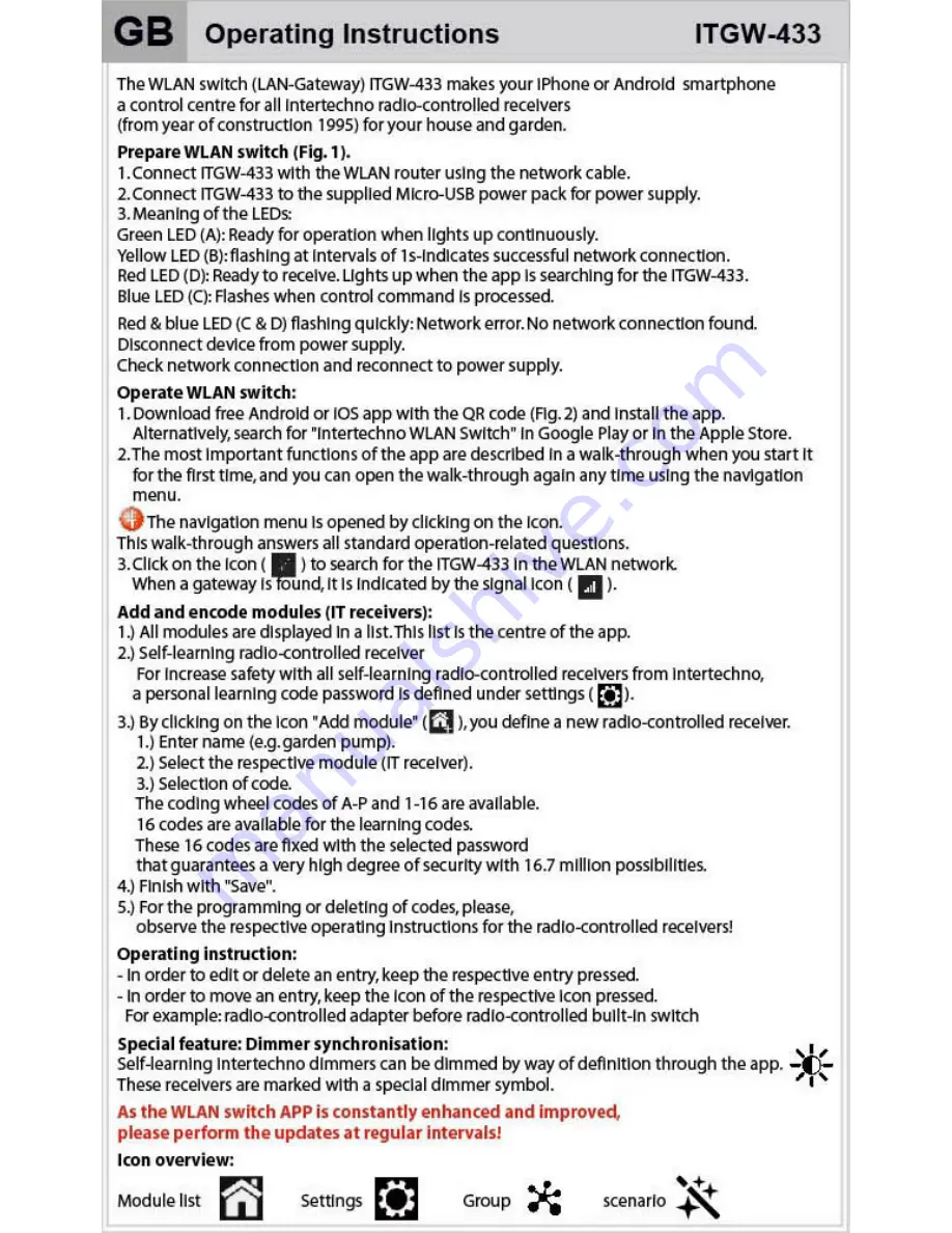 INTERTECHNO ITGW-433 Operating Instructions Manual Download Page 4