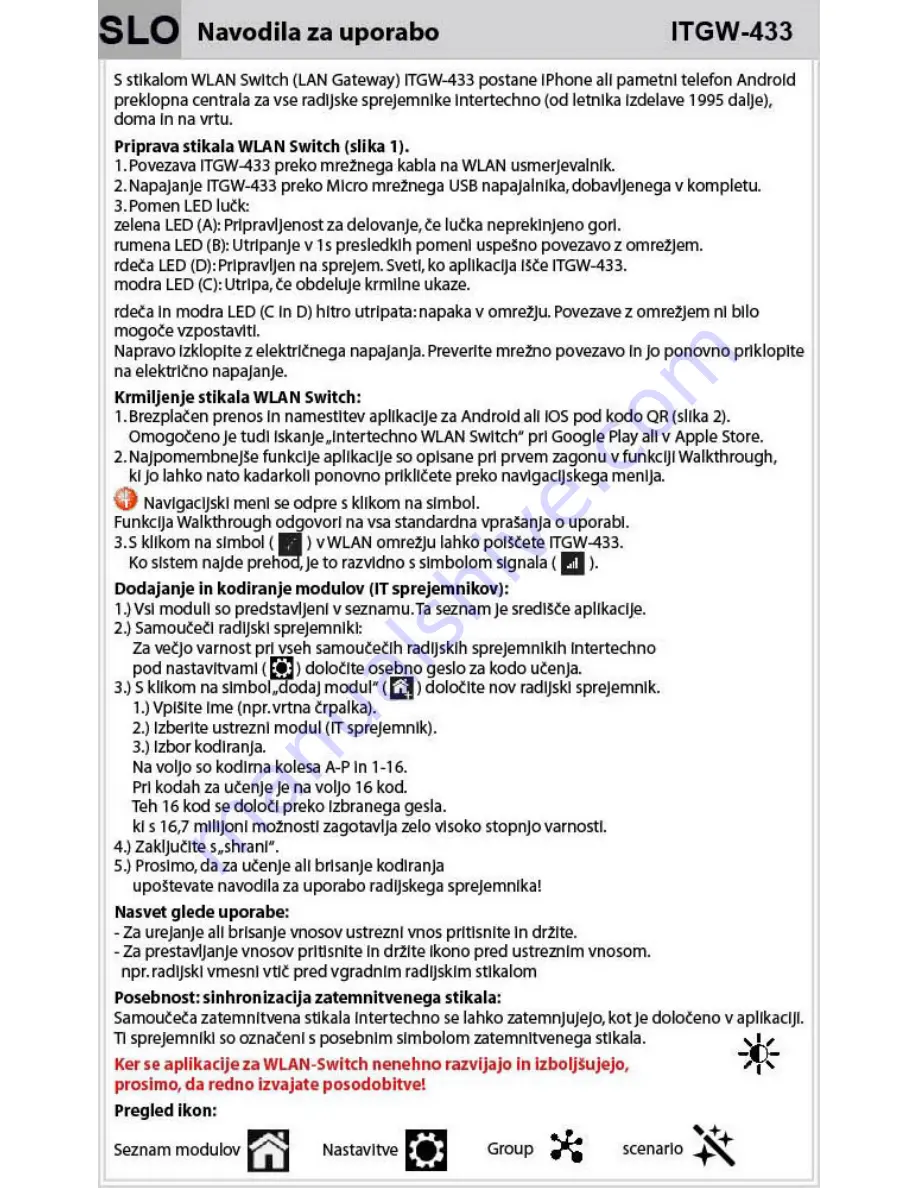 INTERTECHNO ITGW-433 Operating Instructions Manual Download Page 16