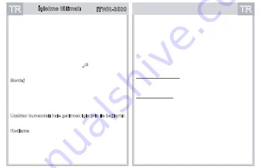 INTERTECHNO ITWR-3500 Operating Instructions Manual Download Page 11