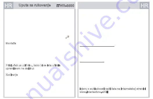 INTERTECHNO ITWR-3500 Operating Instructions Manual Download Page 22