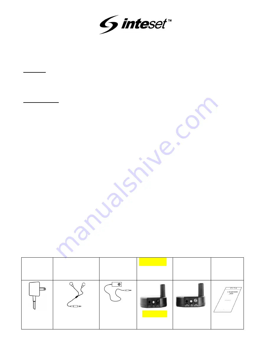 Inteset INT-3856A-WRLS Скачать руководство пользователя страница 1