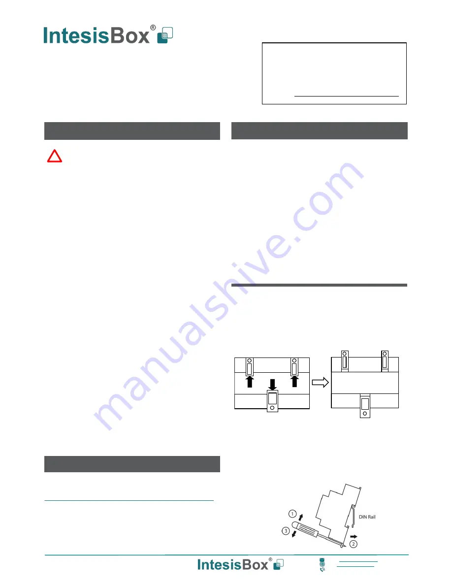 IntesisBox IBOX-BAC-MBM Installation Sheet Download Page 1