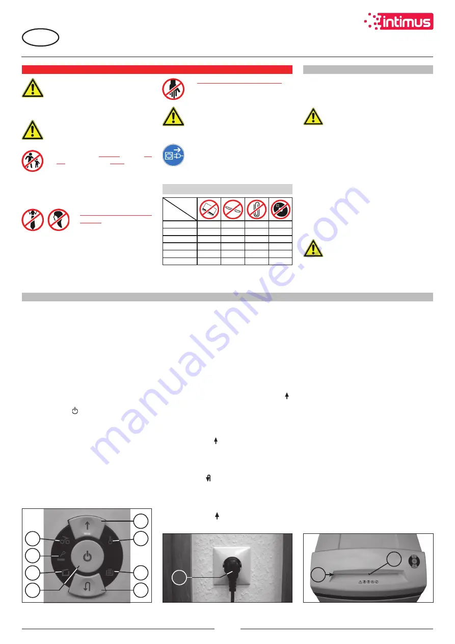 Intimus 45 SC3 Operating Instructions Manual Download Page 38