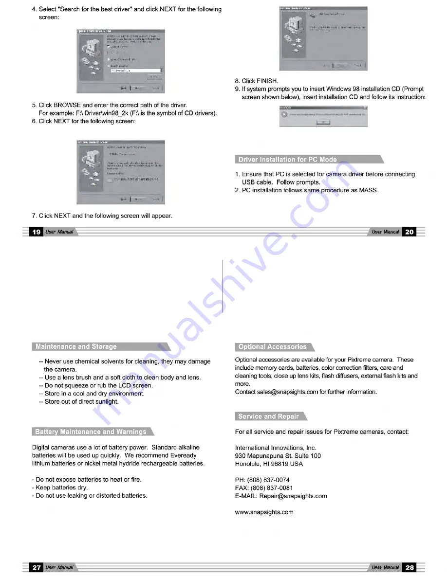 Intova 3.1M Digital Camera User Manual Download Page 8