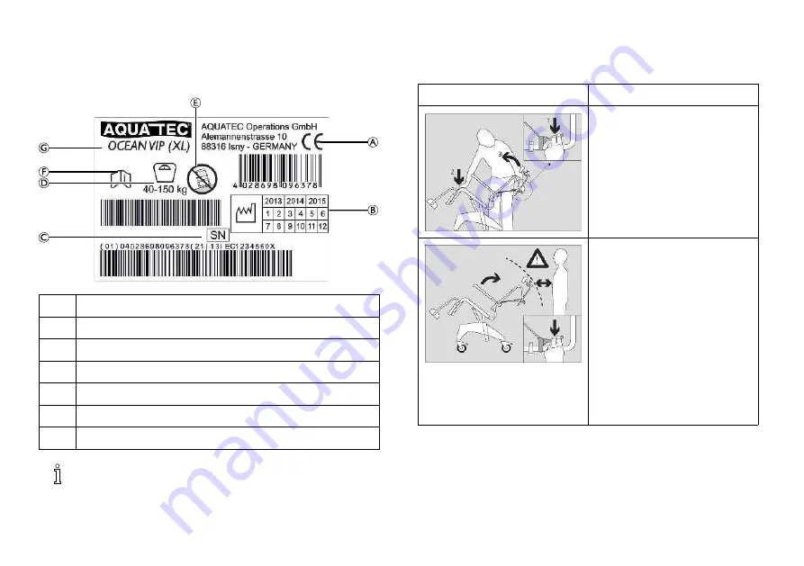 Invacare Aquatec Ocean VIP User Manual Download Page 31