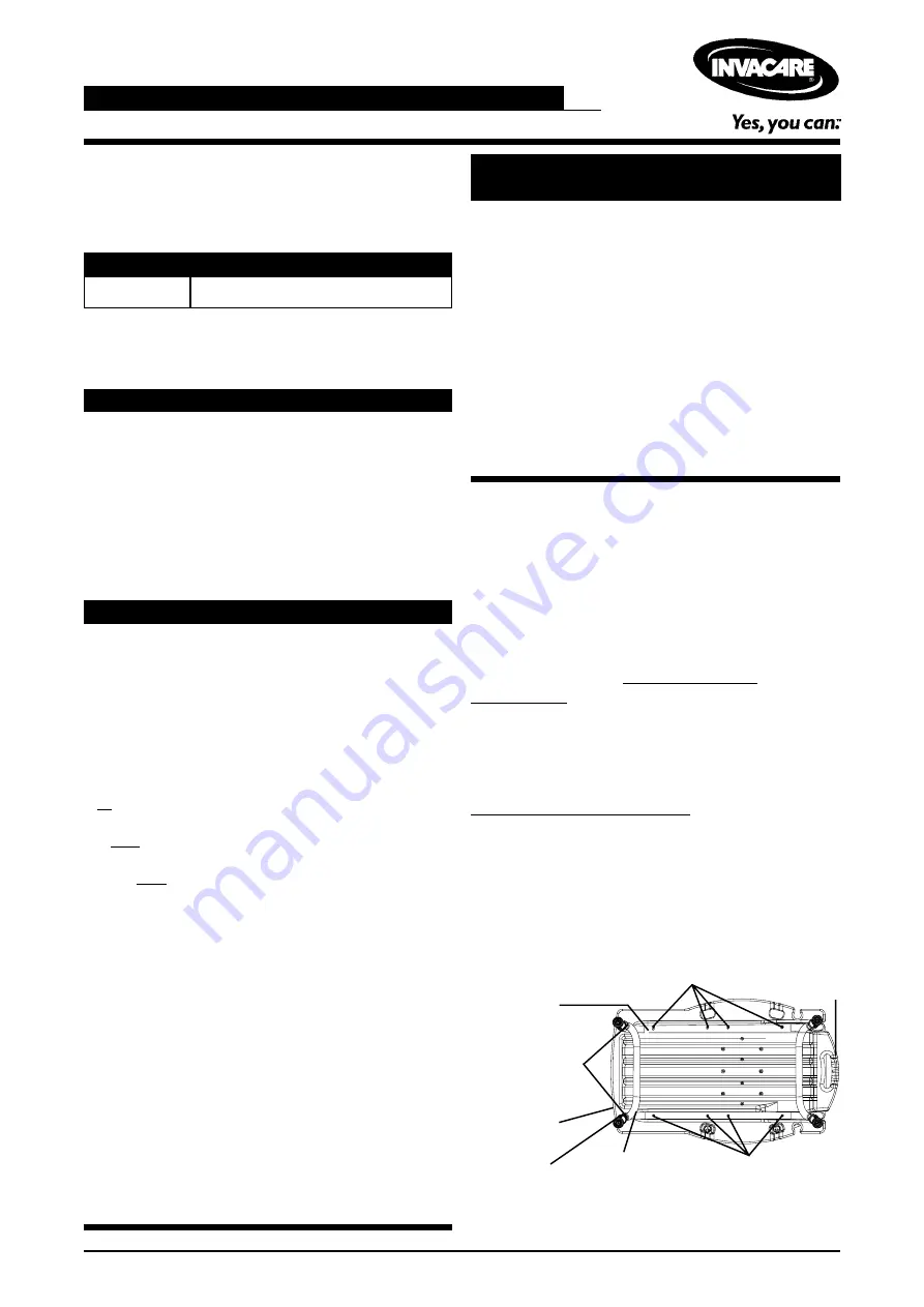 Invacare Hydraia 9670CE Assembly, Installation And Operating Instructions Download Page 5