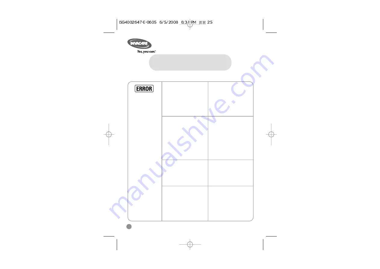 Invacare isg4002647 Скачать руководство пользователя страница 23