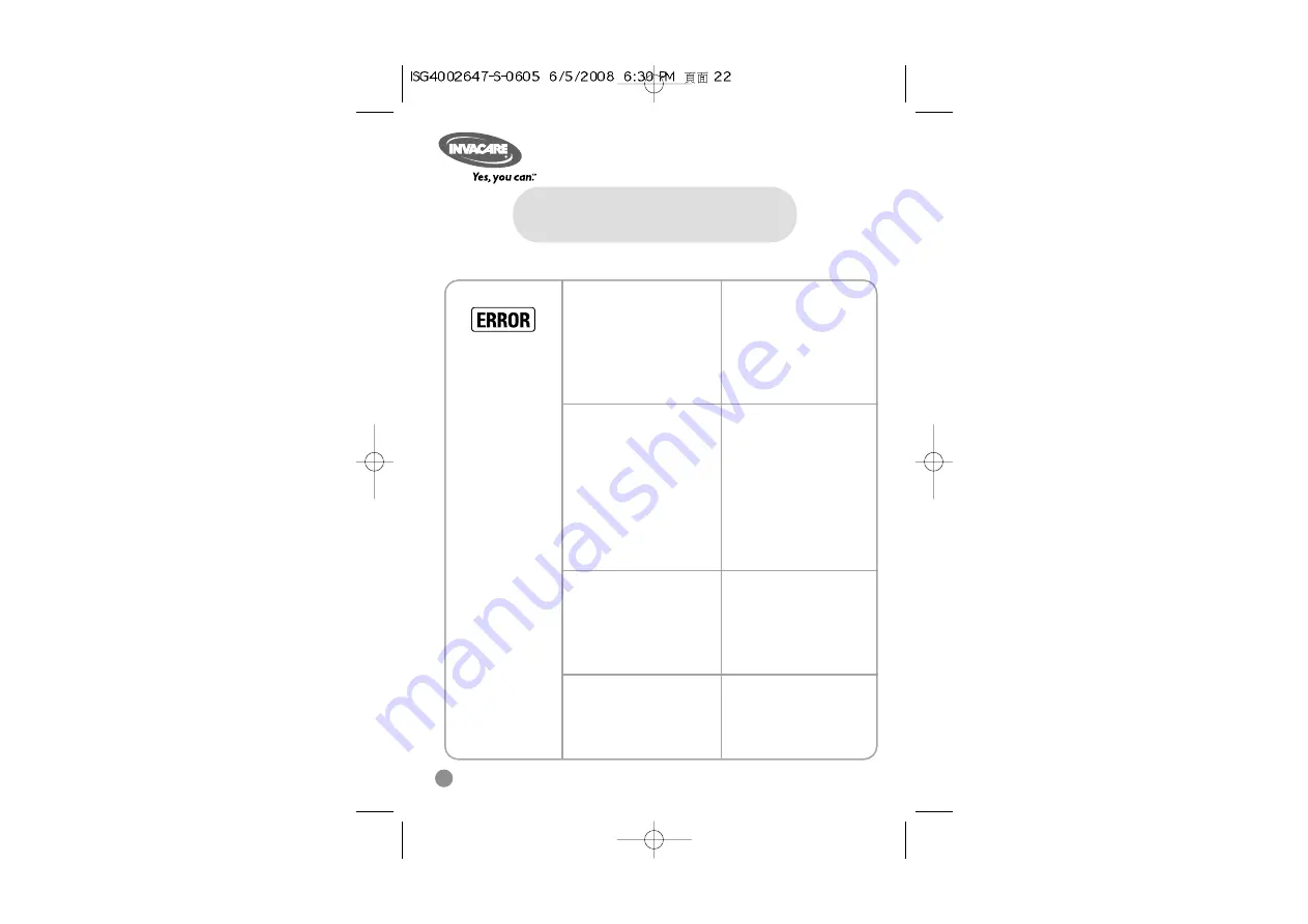 Invacare isg4002647 Скачать руководство пользователя страница 51