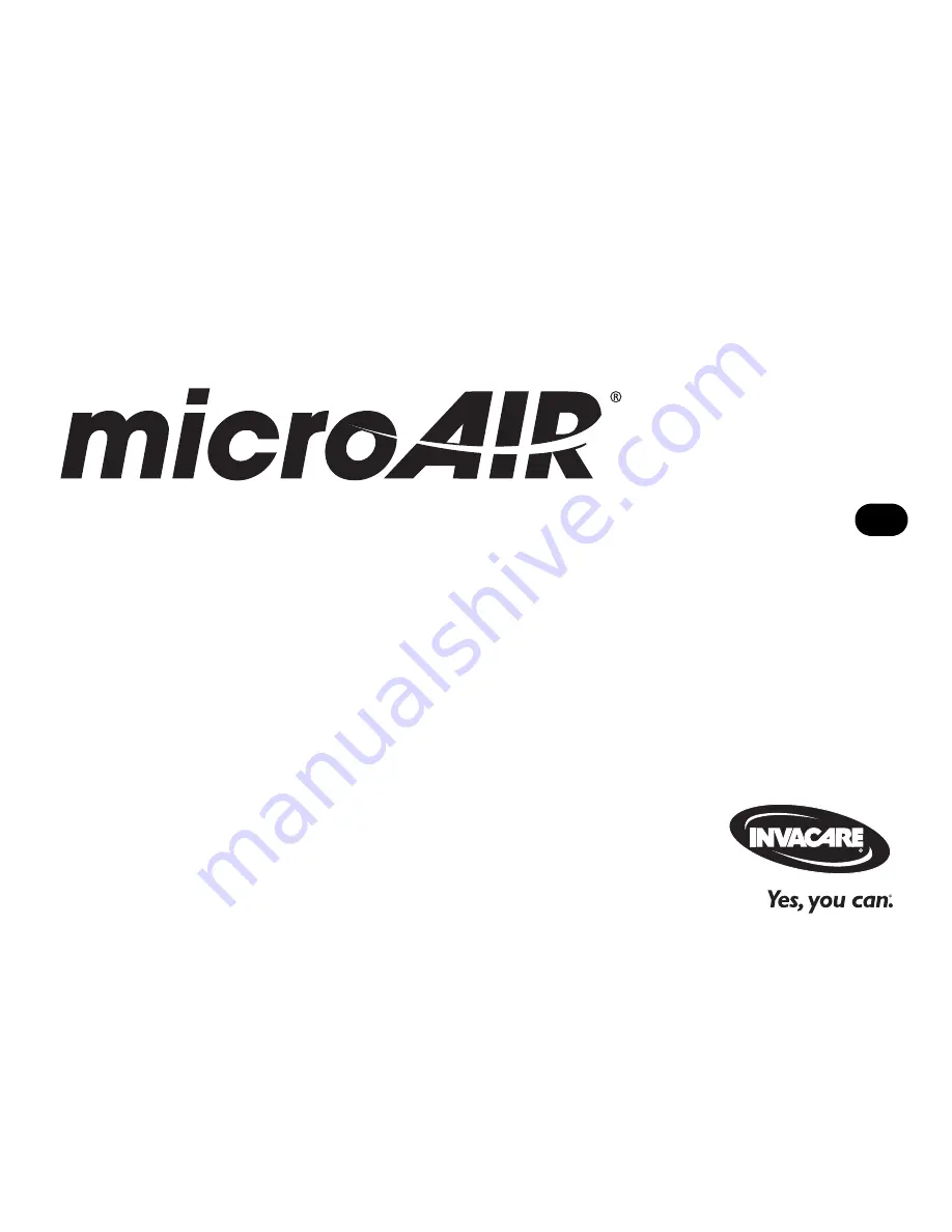 Invacare MicroAir MA90Z User Manual Download Page 1