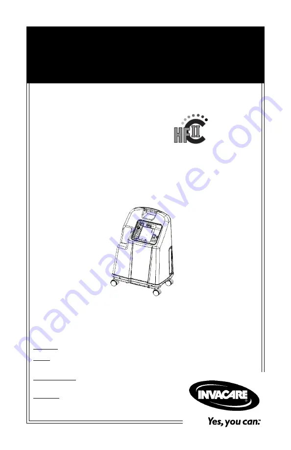 Invacare Platinum IRC5LX Operator'S Manual Download Page 1