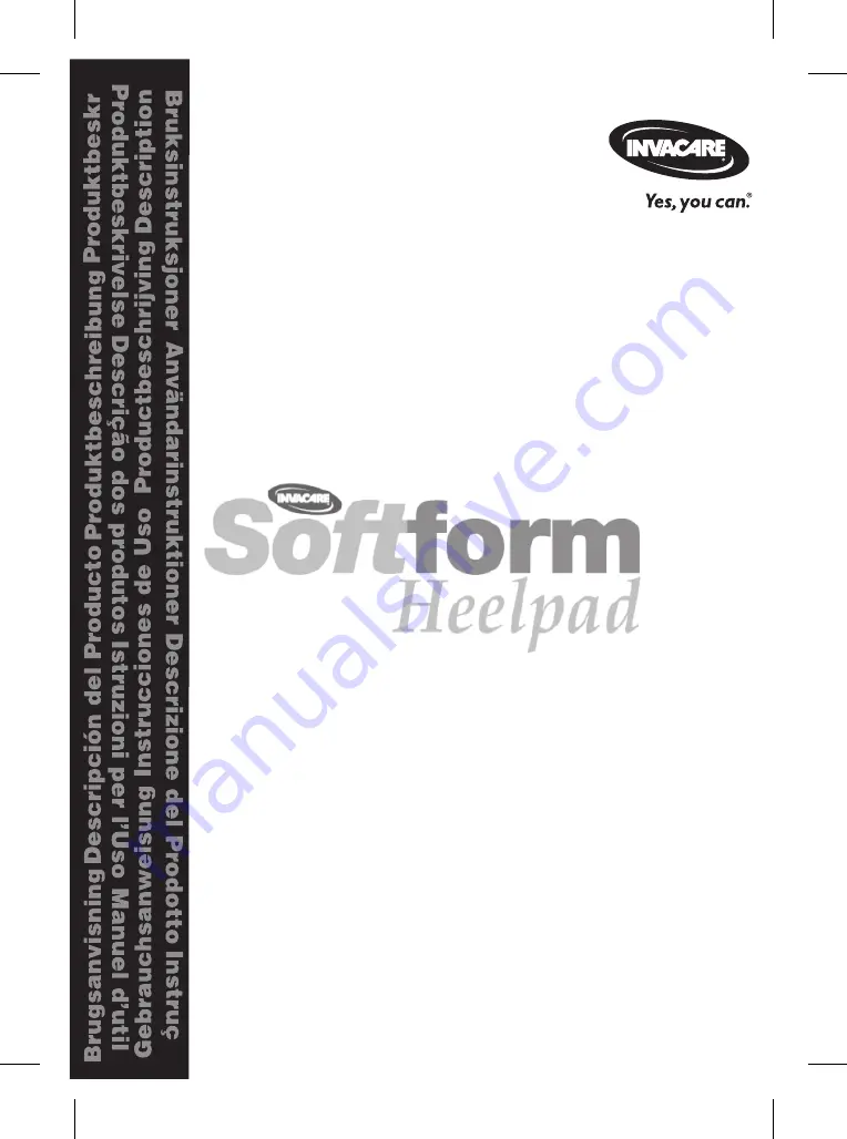 Invacare Softform Heelpad Instructions For Use Manual Download Page 1