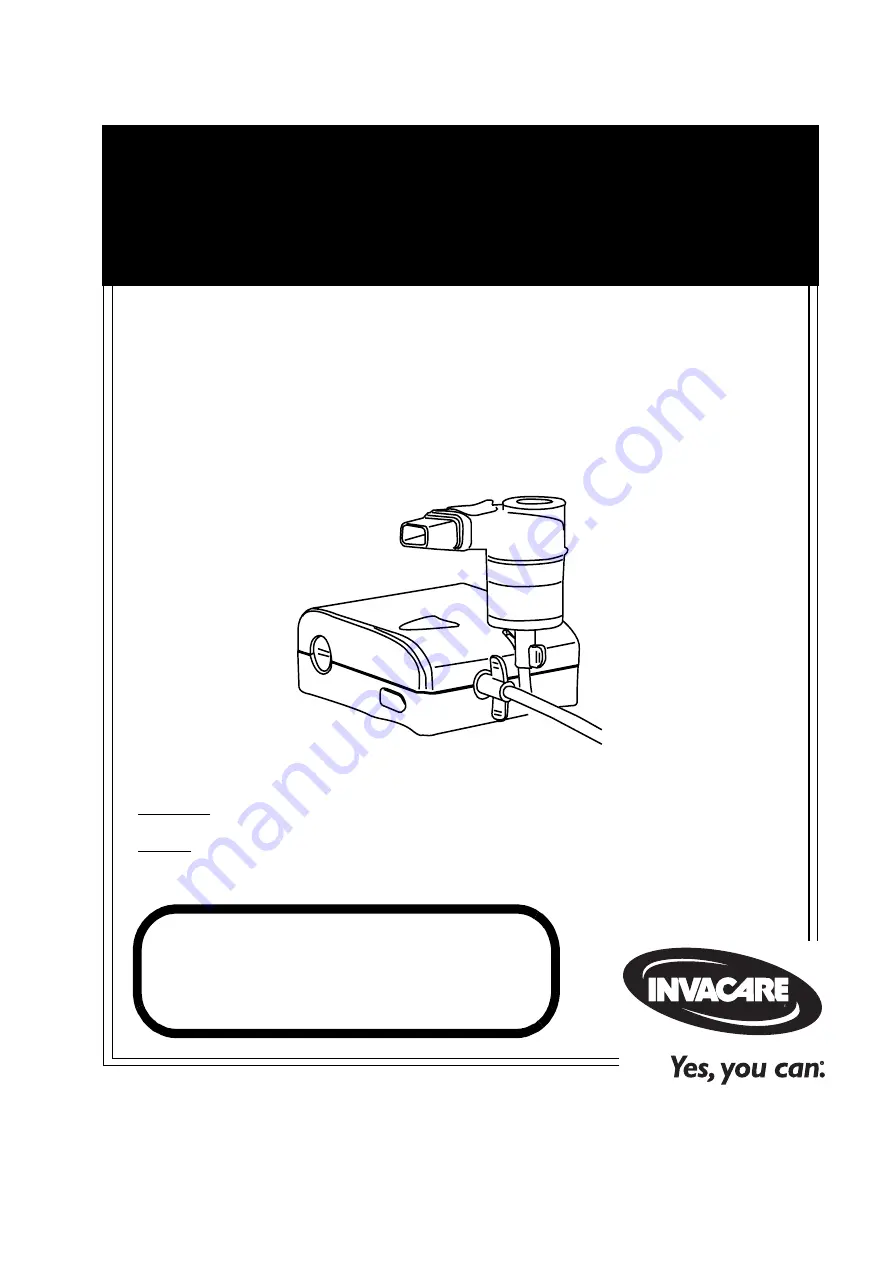 Invacare Stratos IRC 1720 Operator'S Manual Download Page 1