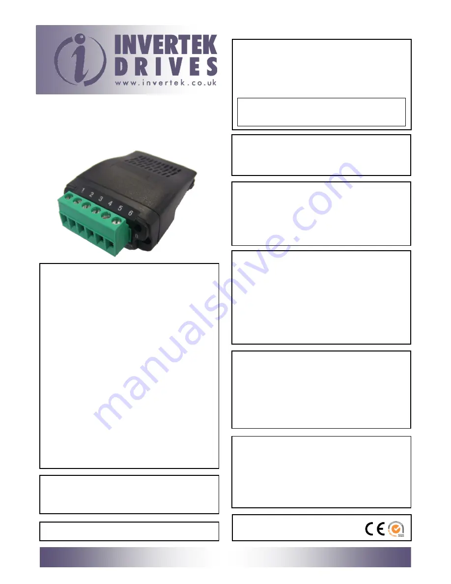 Invertek Drives OPT-2-ENCOD-IN User Manual Download Page 1