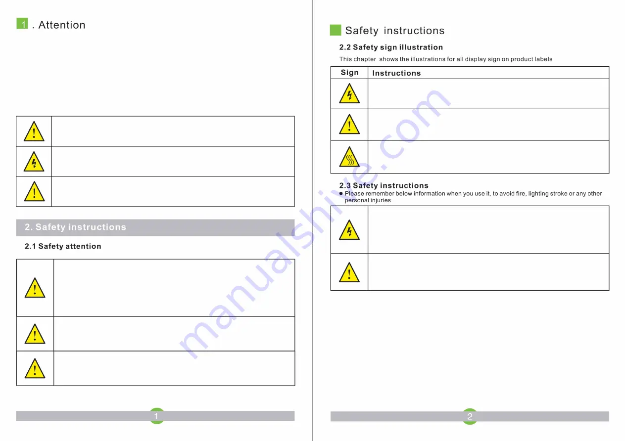 Inverter 7YC-40AL User Manual Download Page 4