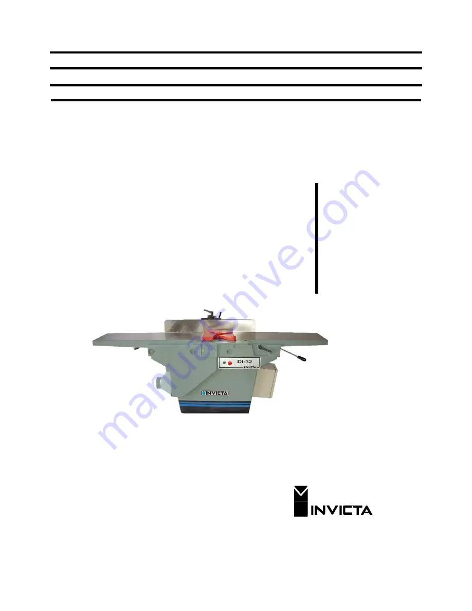 Invicta DI-32 Operator'S Manual Download Page 1