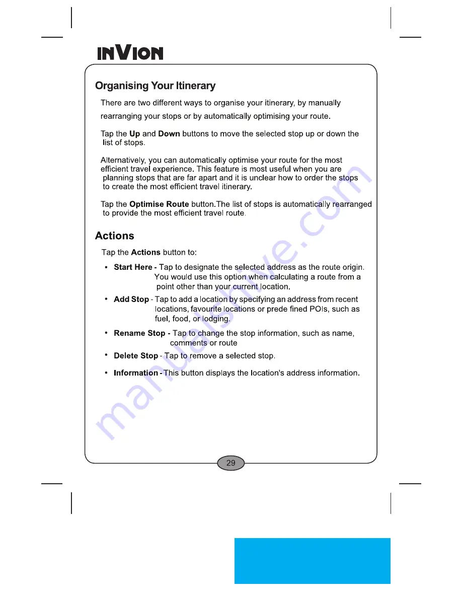 Invion GPS-3V506-IUS Instruction Manual Download Page 29