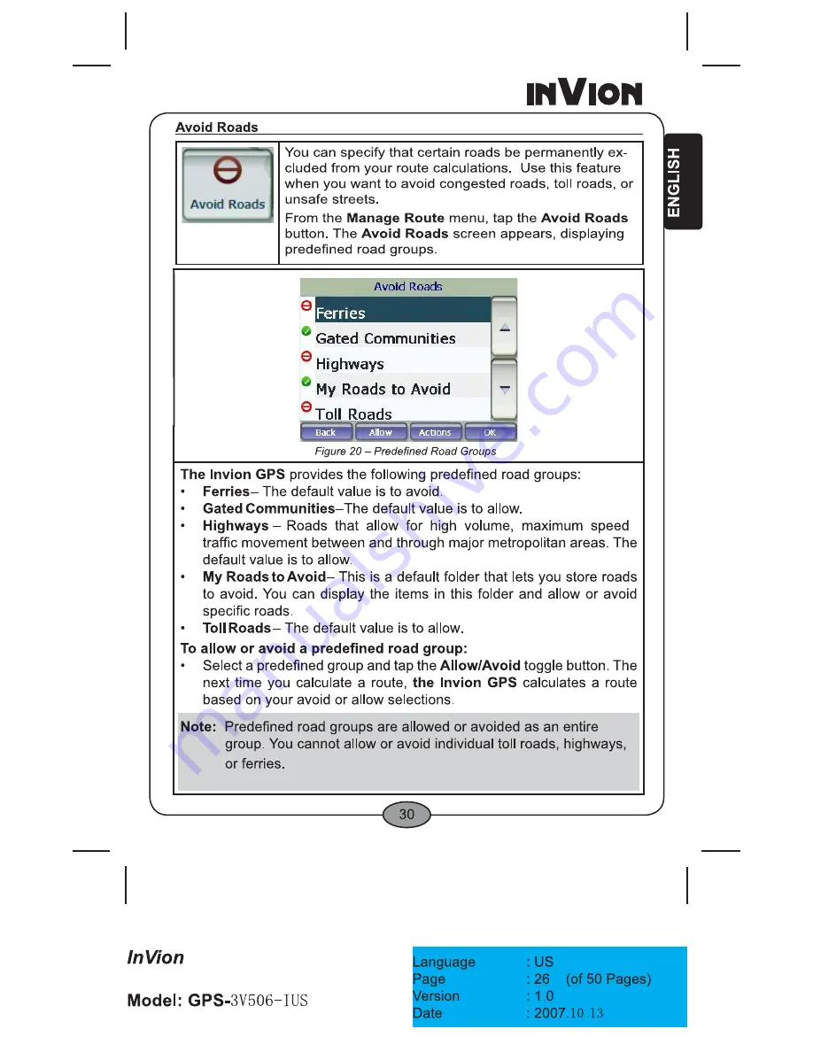 Invion GPS-3V506-IUS Instruction Manual Download Page 30