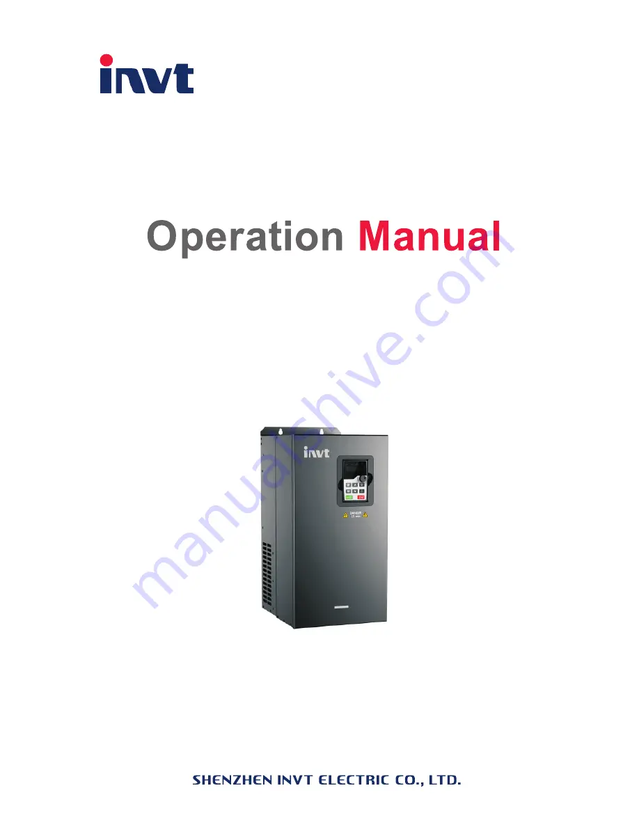 INVT GD300-01-011G-4 Operation Manual Download Page 1